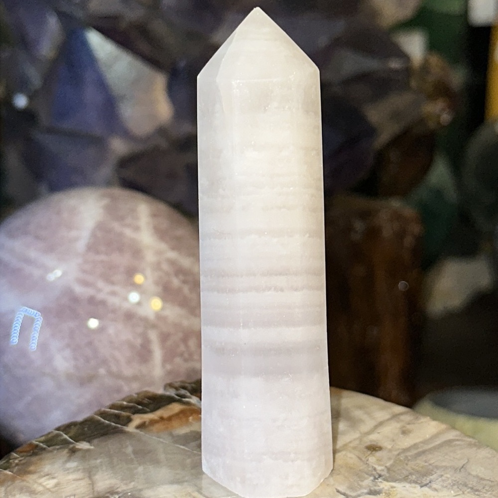 Pink Calcite Crystal Point! - Picture 3 of 5